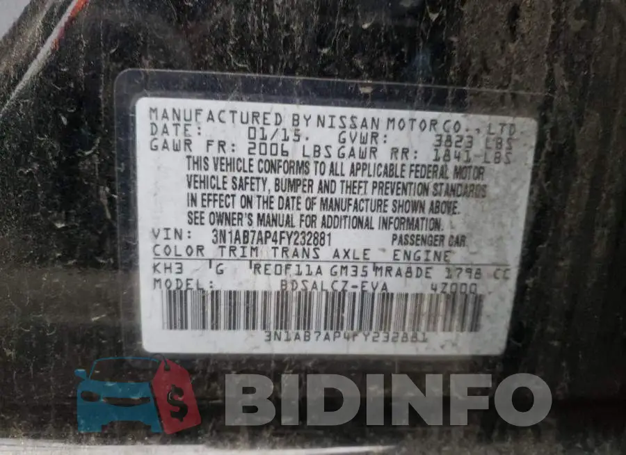 3N1AB7AP4FY232881 Photo# 12