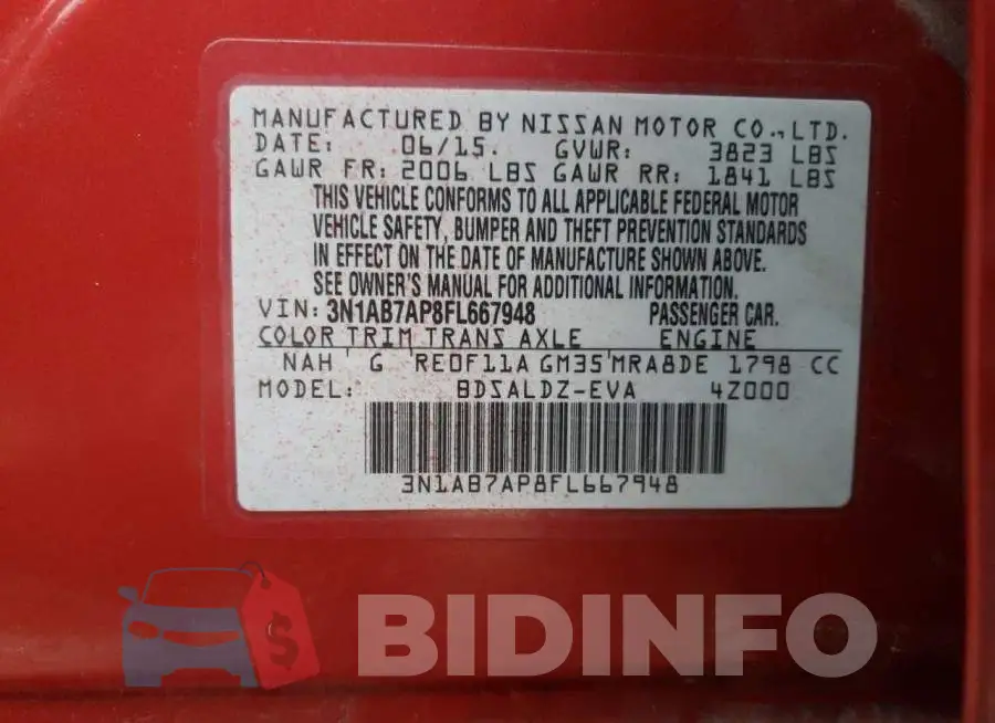 3N1AB7AP8FL667948 Photo# 12
