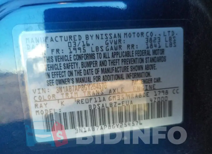 3N1AB7AP8GY254576 Photo# 12