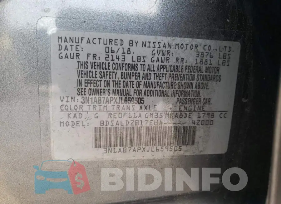 3N1AB7APXJL659505 Photo# 12