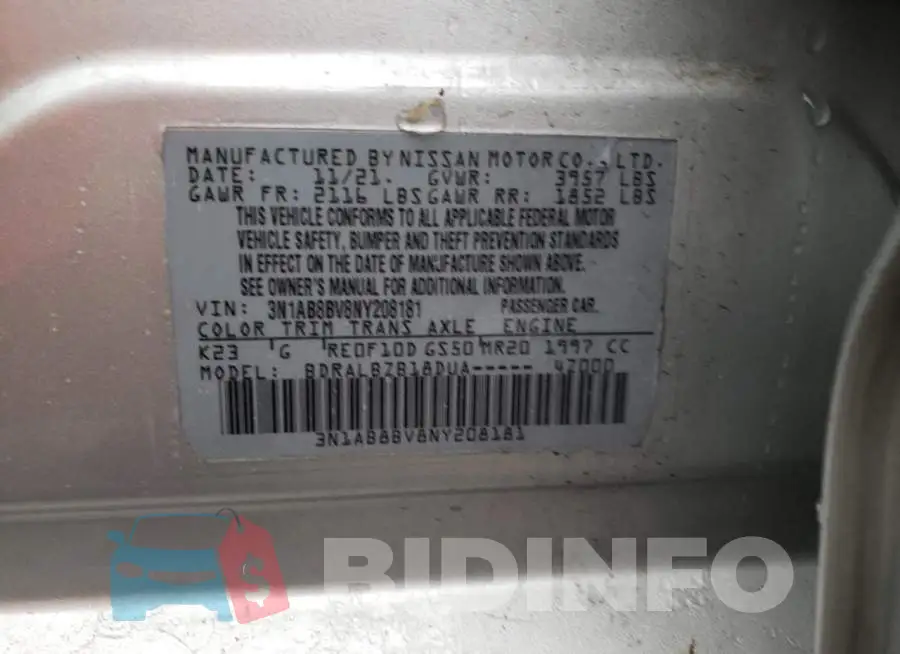 3N1AB8BV8NY208181 Photo# 12