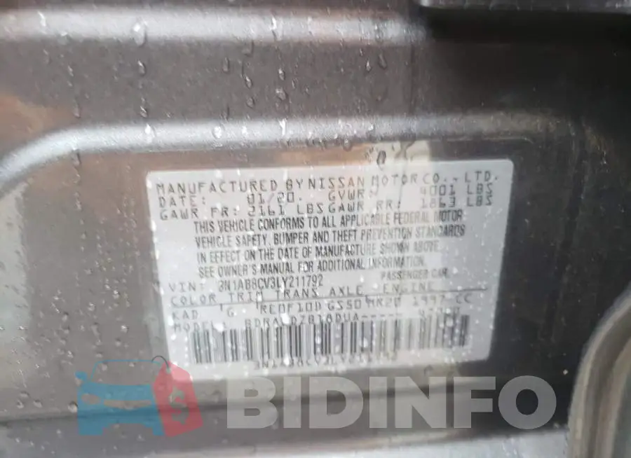 3N1AB8CV3LY211792 Photo# 10