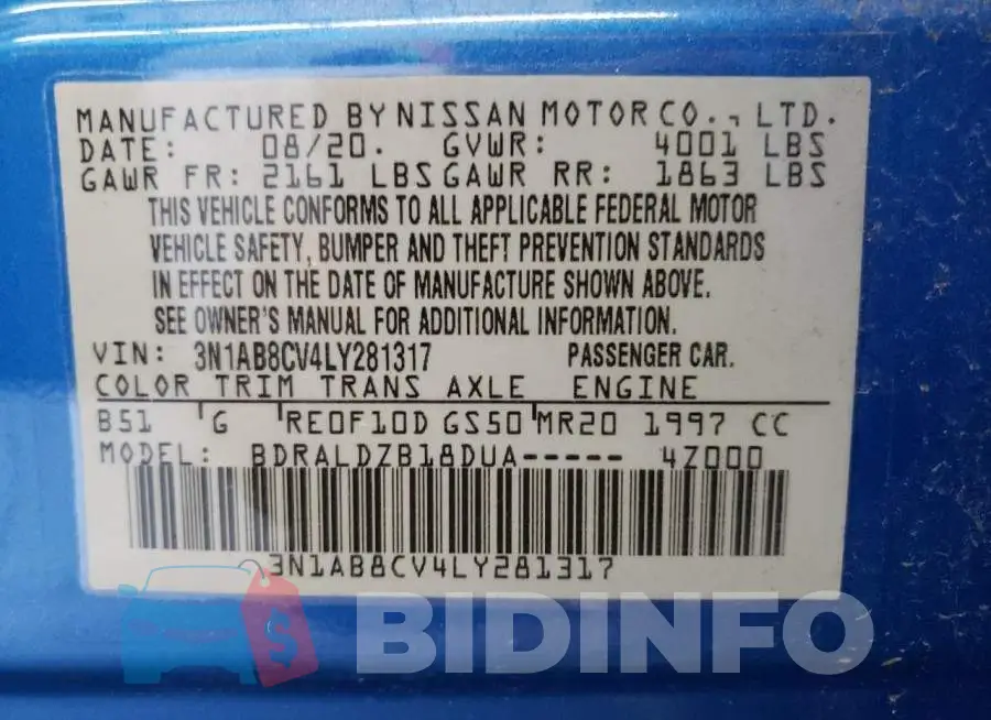 3N1AB8CV4LY281317 Photo# 10