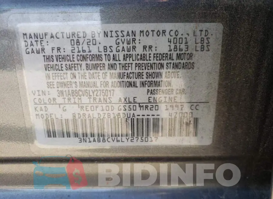 3N1AB8CV6LY275017 Photo# 12