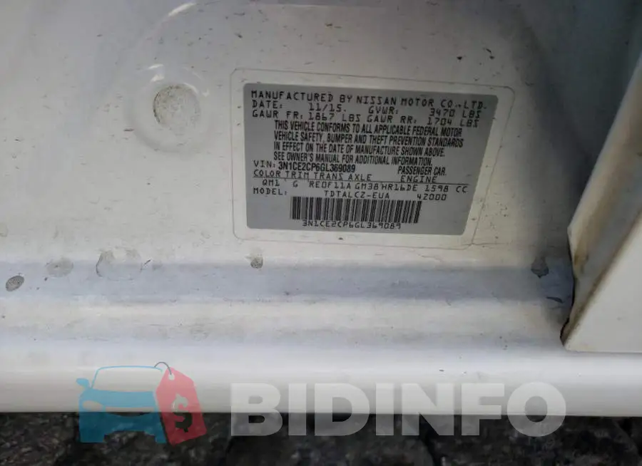 3N1CE2CP6GL369089 Photo# 12