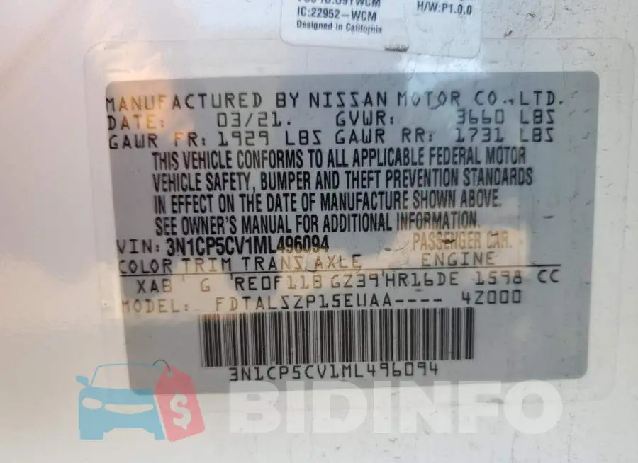 3N1CP5CV1ML496094 Photo# 13