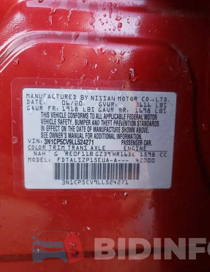 3N1CP5CV9LL524271 Photo# 13
