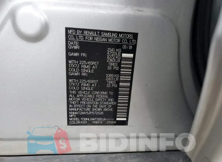 KNMAT2MV5JP572526 Photo# 10