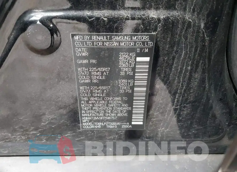 KNMAT2MV9FP516757 Photo# 12