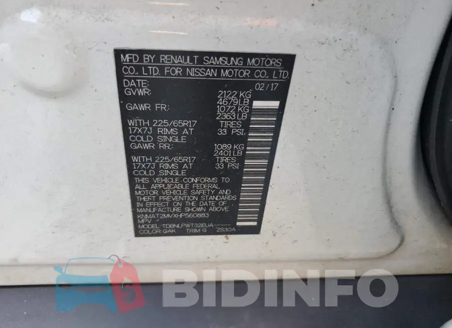 KNMAT2MVXHP560883 Photo# 10