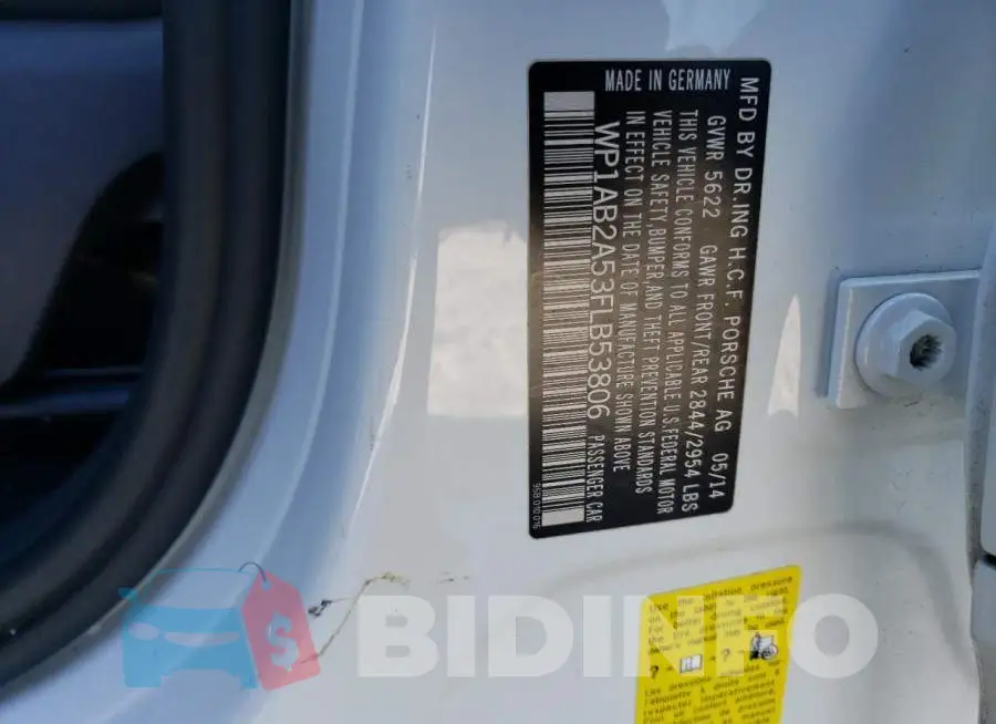 WP1AB2A53FLB53806 Photo# 13