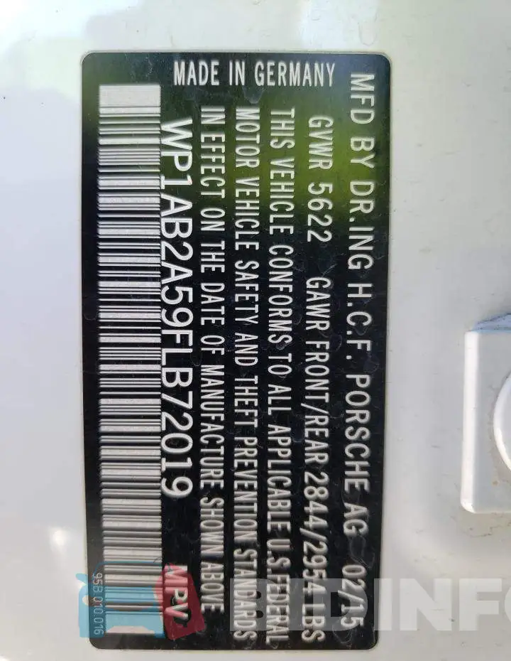 WP1AB2A59FLB72019 Photo# 13