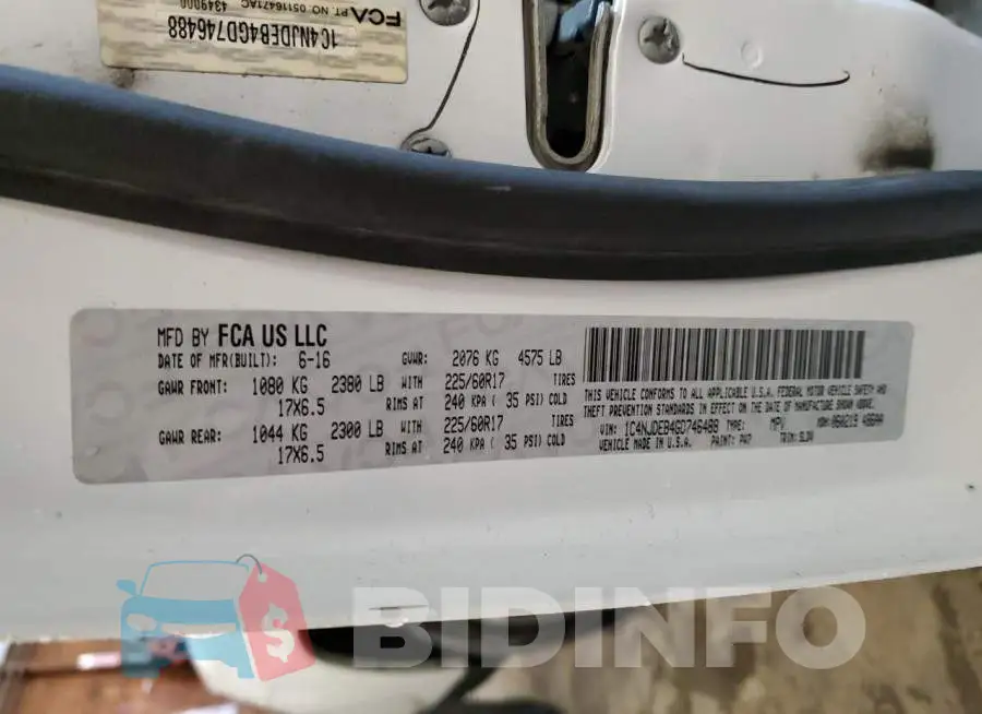1C4NJDEB4GD746488 Photo# 13