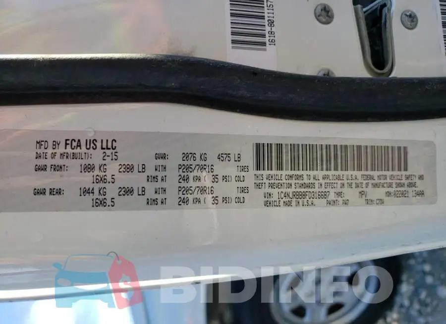 1C4NJRBB8FD316687 Photo# 12