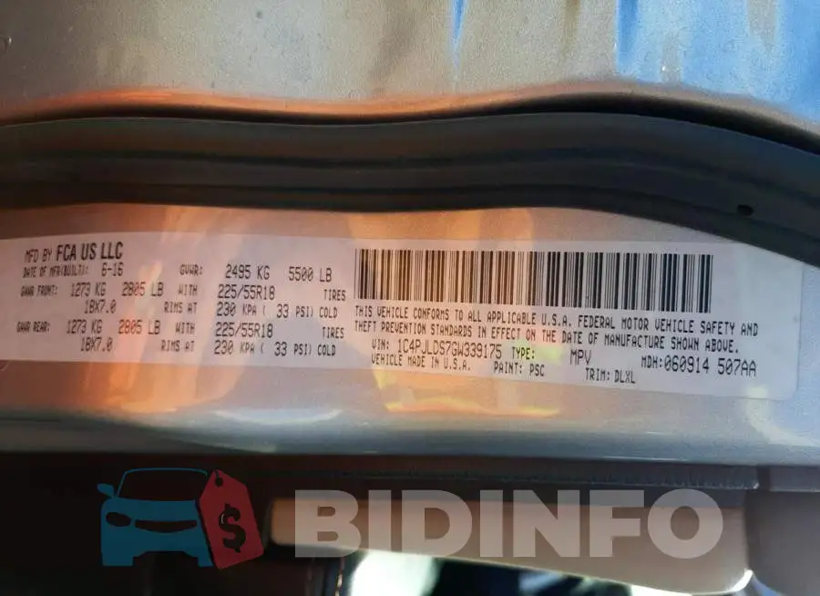 1C4PJLDS7GW339175 Photo# 13