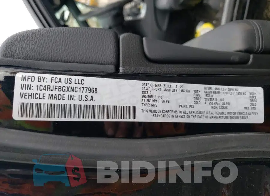 1C4RJFBGXNC177968 Photo# 10