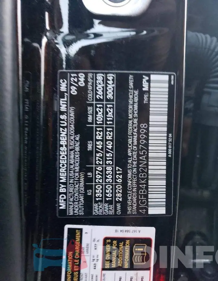4JGFB4KB2NA579998 Photo# 10
