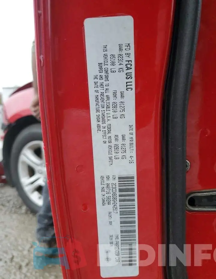 2C3CDXBG8GH242517 Photo# 10