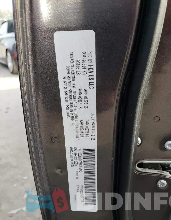2C3CDXHG3FH915445 Photo# 12
