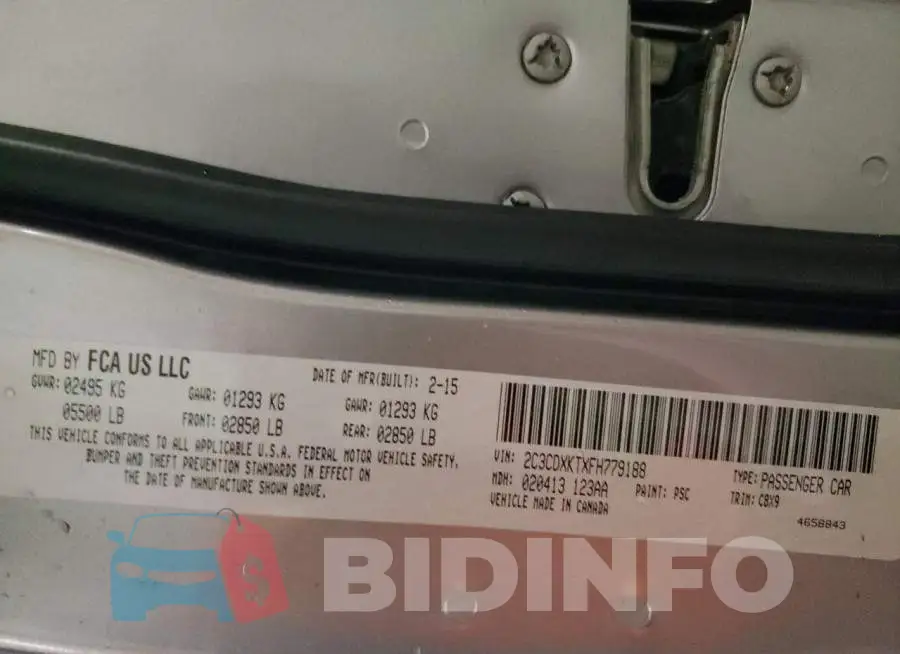 2C3CDXKTXFH779188 Photo# 12