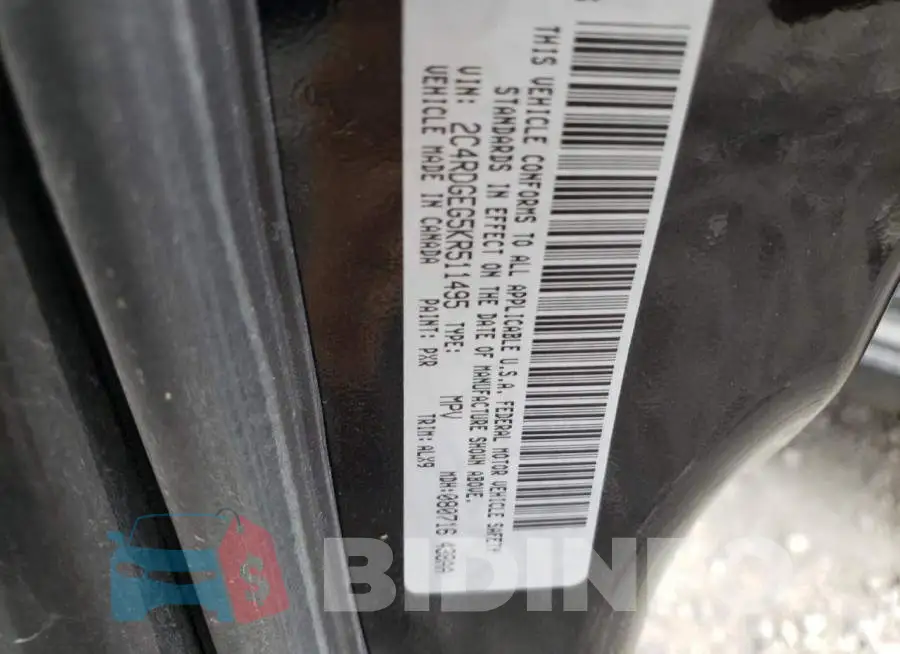 2C4RDGEG5KR511495 Photo# 10