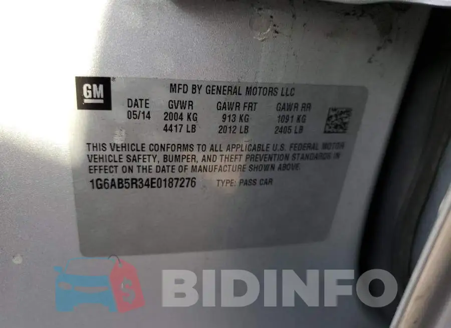 1G6AB5R34E0187276 Photo# 13