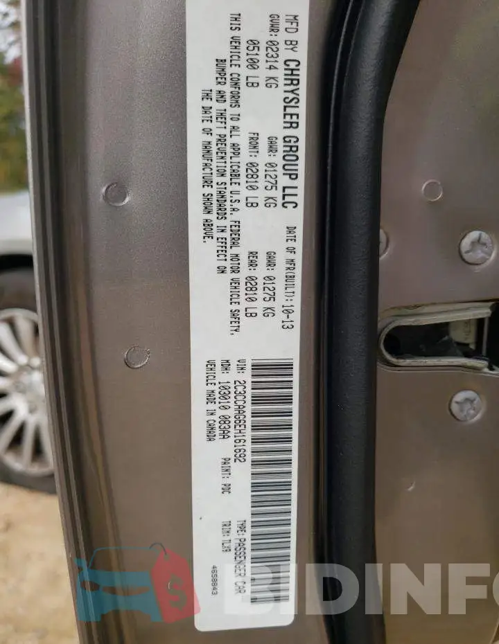 2C3CCAAG6EH161692 Photo# 10