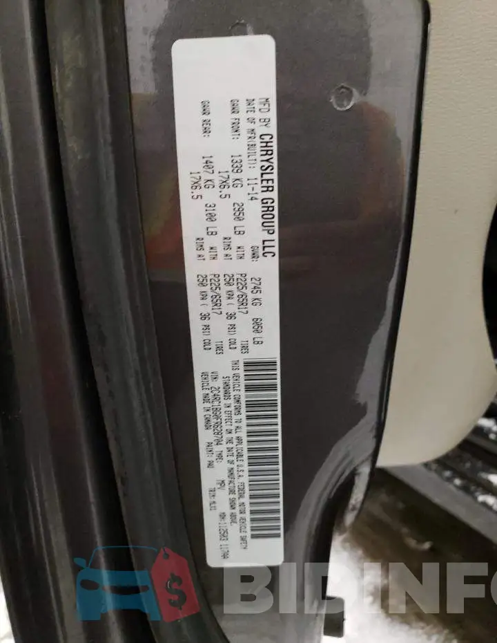 2C4RC1BG0FR628704 Photo# 13