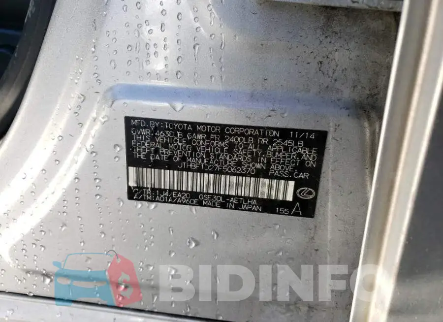 JTHBF1D27F5062370 Photo# 13