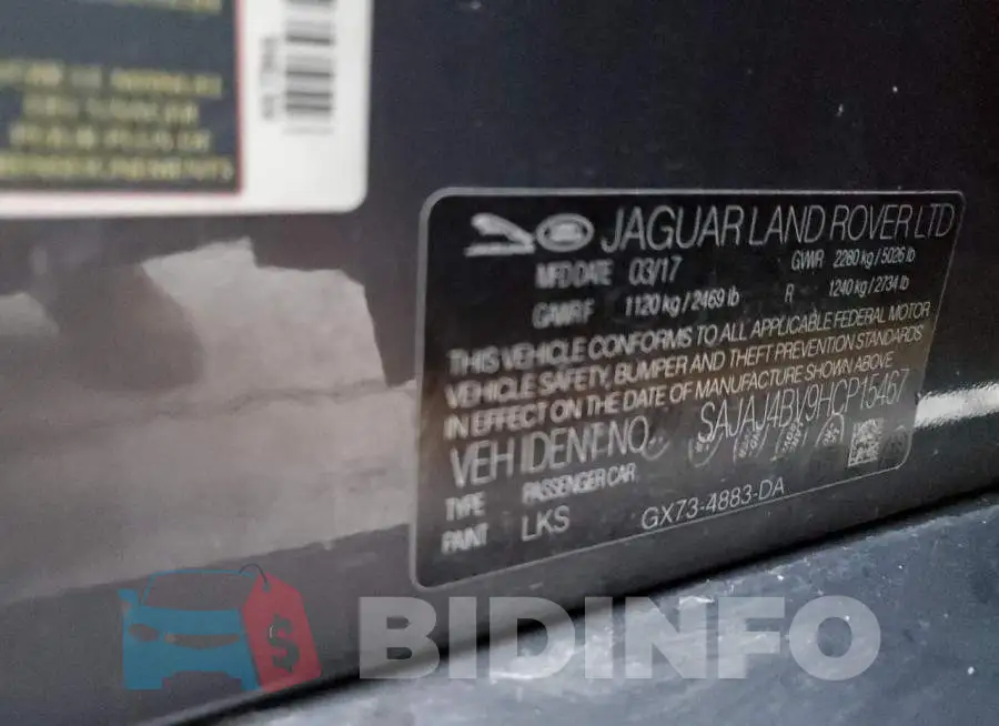 SAJAJ4BV9HCP15467 Photo# 12