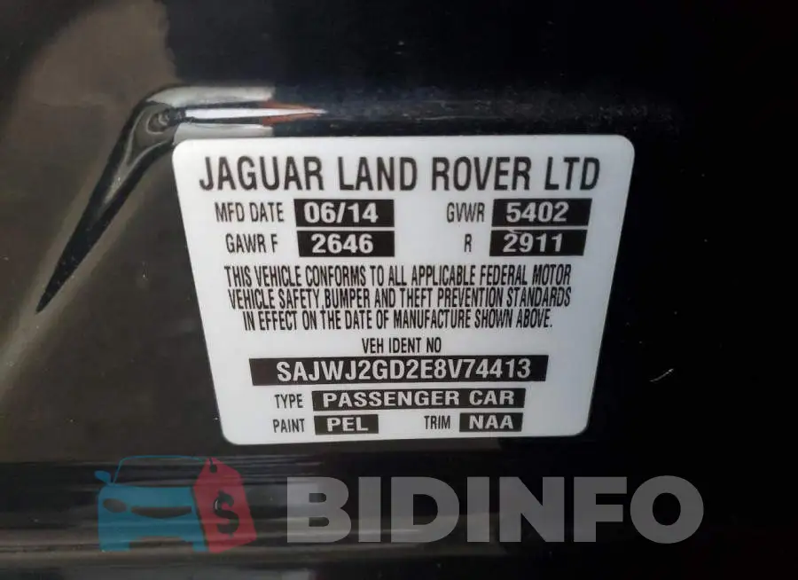 SAJWJ2GD2E8V74413 Photo# 12