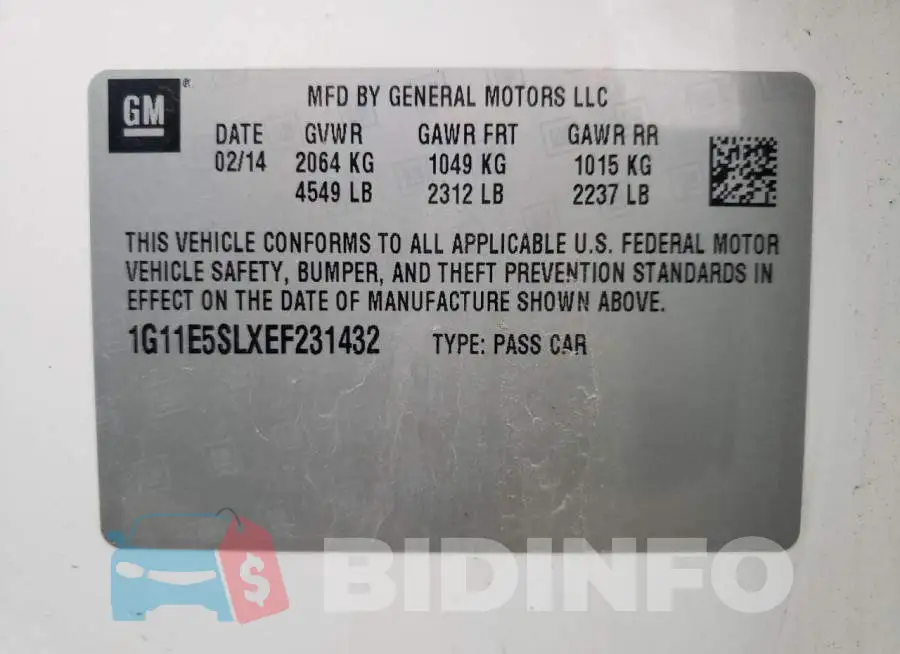 1G11E5SLXEF231432 Photo# 12