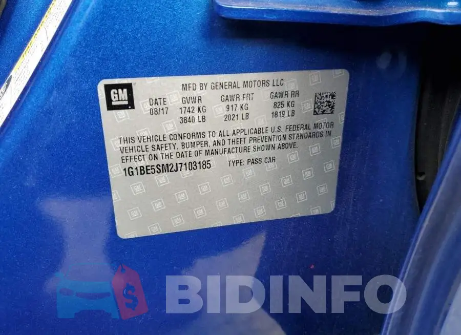1G1BE5SM2J7103185 Photo# 10