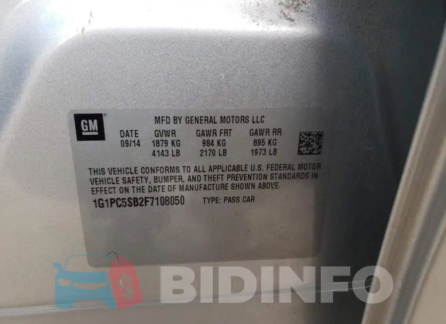 1G1PC5SB2F7108050 Photo# 10