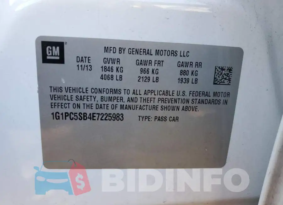 1G1PC5SB4E7225983 Photo# 12