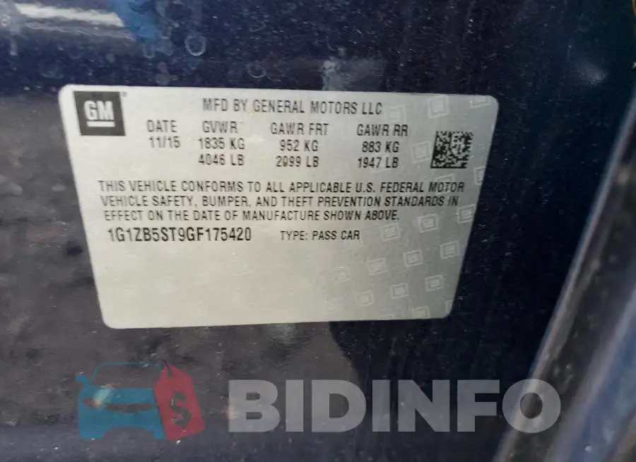 1G1ZB5ST9GF175420 Photo# 12