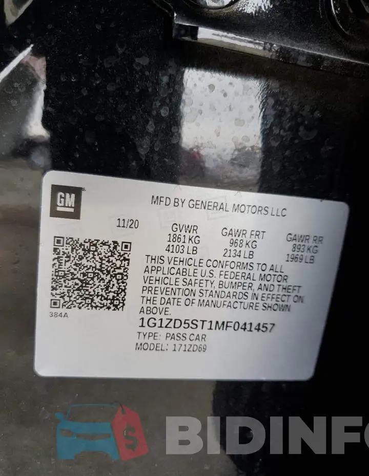 1G1ZD5ST1MF041457 Photo# 12