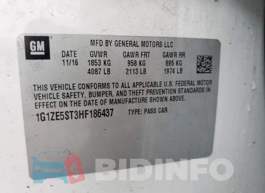 1G1ZE5ST3HF186437 Photo# 12