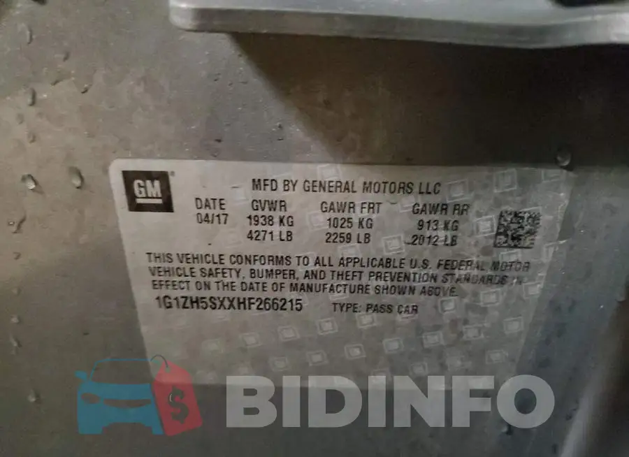 1G1ZH5SXXHF266215 Photo# 12