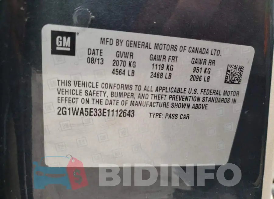 2G1WA5E33E1112643 Photo# 12