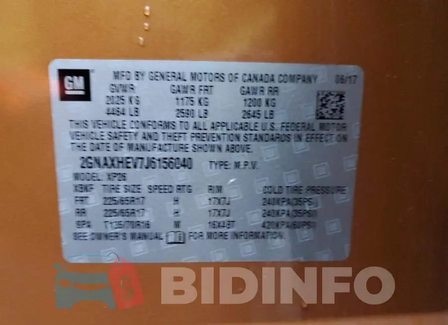 2GNAXHEV7J6156040 Photo# 10