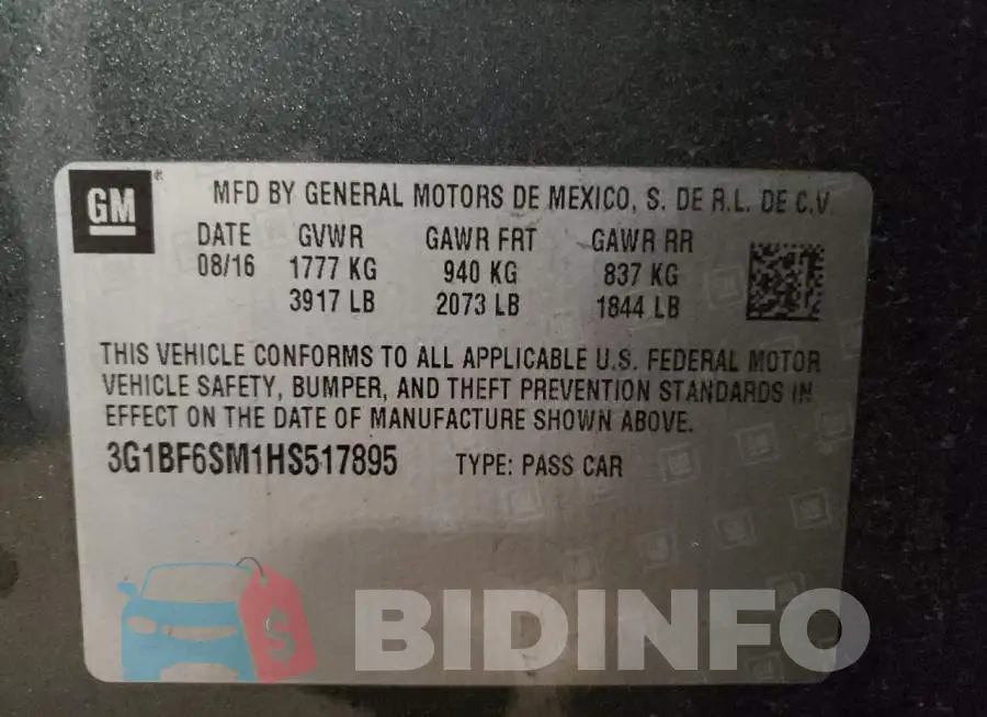 3G1BF6SM1HS517895 Photo# 12