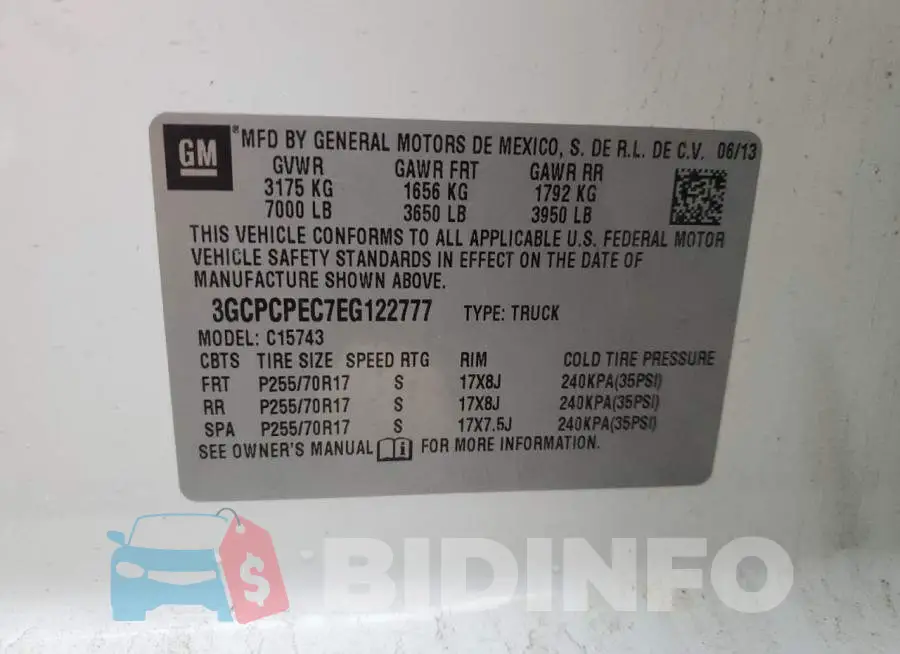 3GCPCPEC7EG122777 Photo# 12