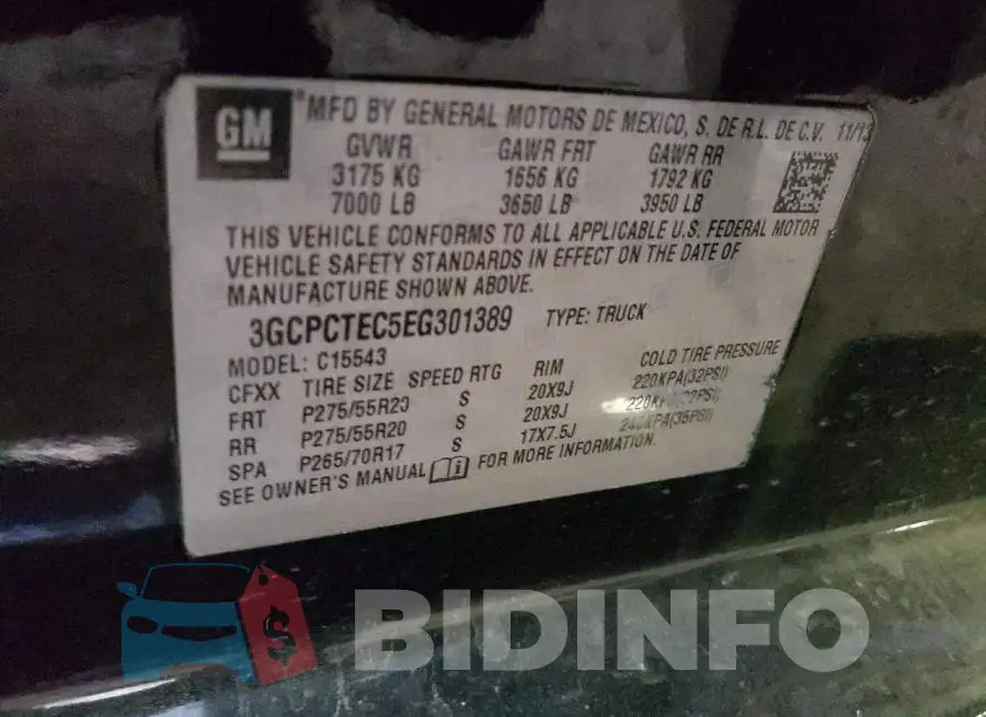 3GCPCTEC5EG301389 Photo# 12