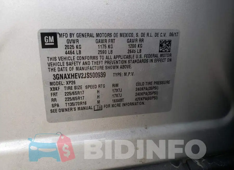 3GNAXHEV2JS500939 Photo# 10