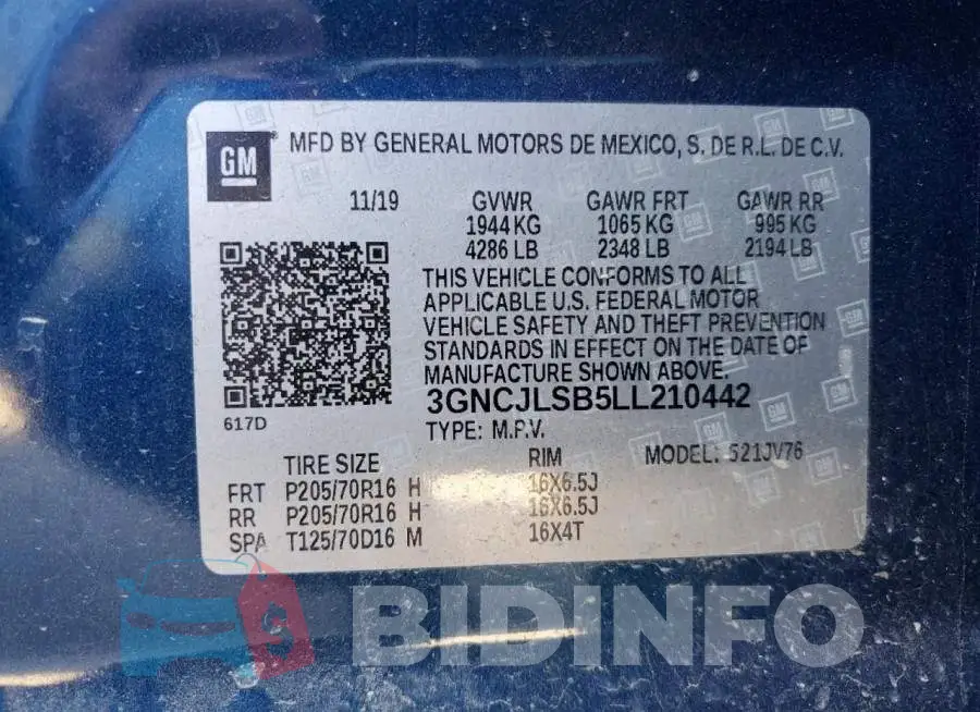 3GNCJLSB5LL210442 Photo# 13