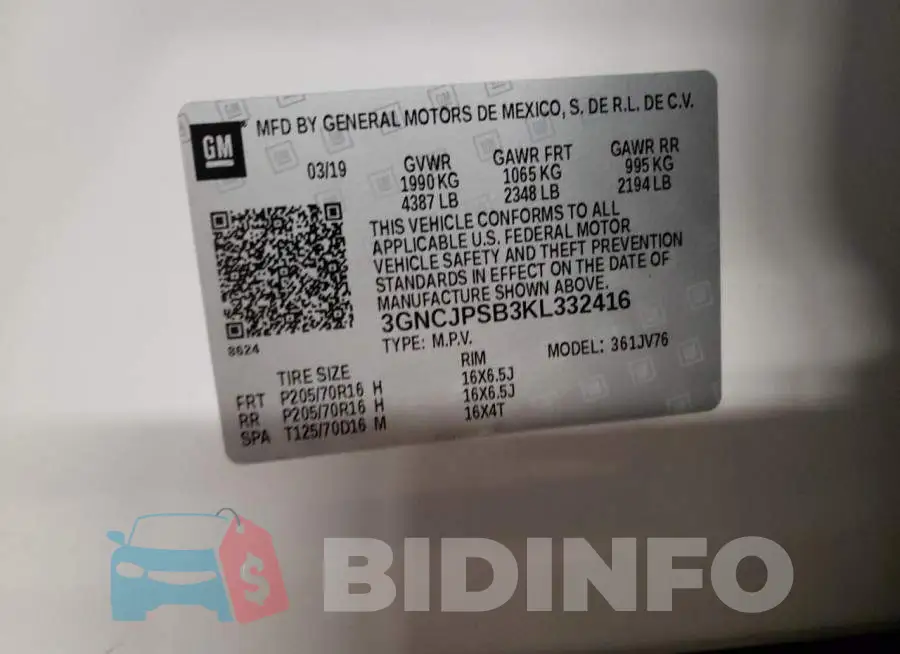 3GNCJPSB3KL332416 Photo# 12