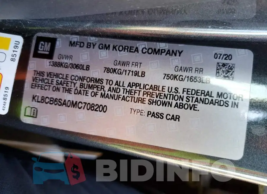 KL8CB6SA0MC708200 Photo# 10