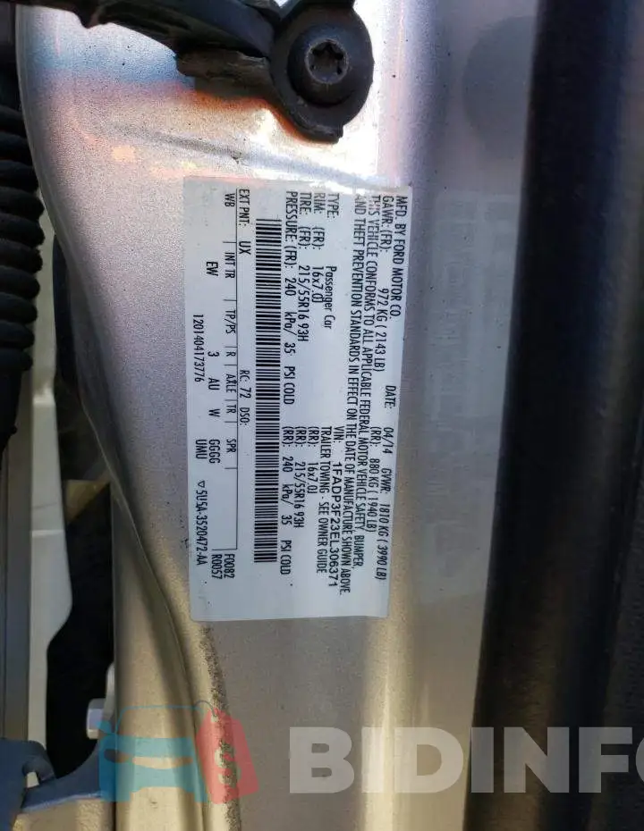 1FADP3F23EL306371 Photo# 12