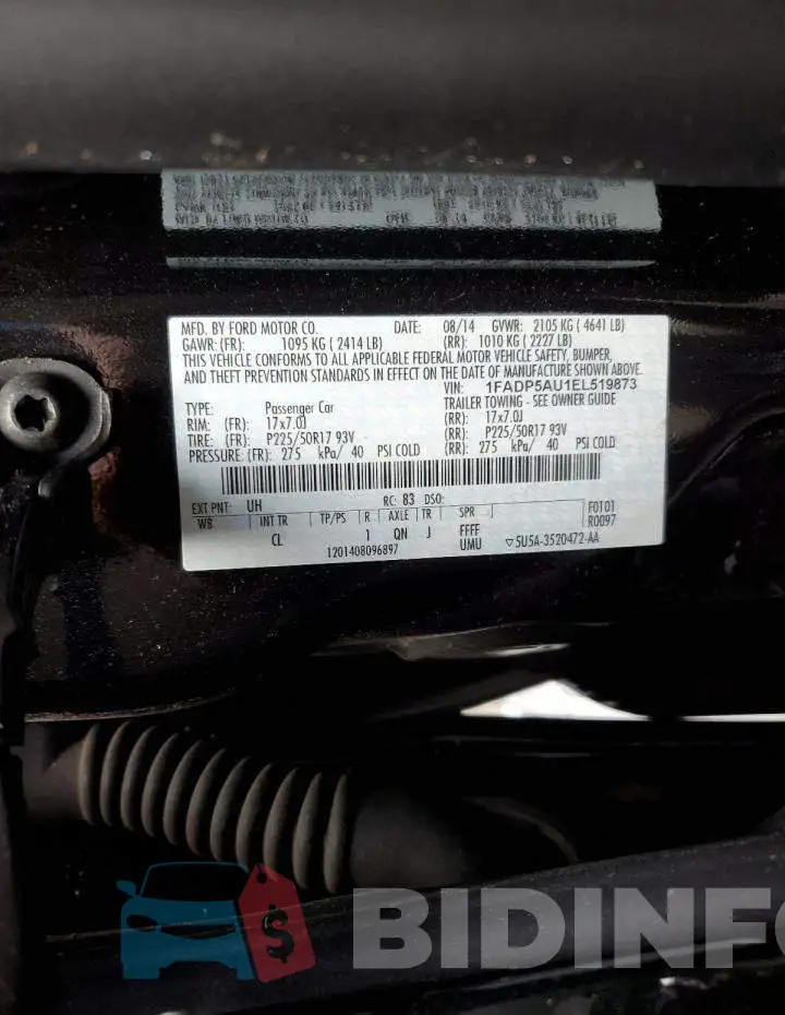 1FADP5AU1EL519873 Photo# 12